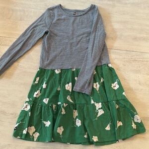 Girls long sleeve navy & green size 10 dress by Tea. Adorable!